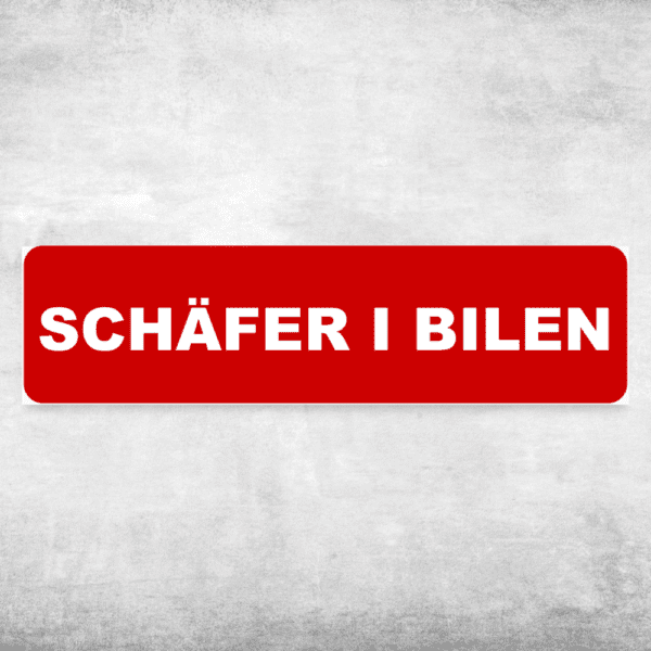 Schäfer i bilen